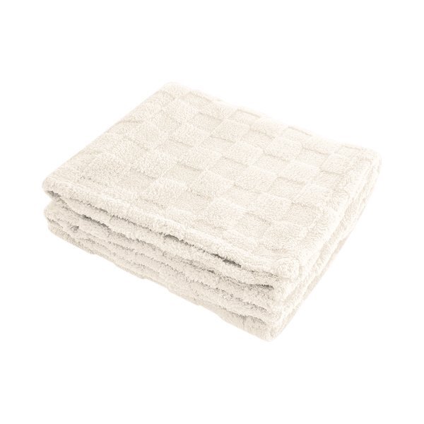 Checkered rPET Sherpa Blanket, 50" x 60"