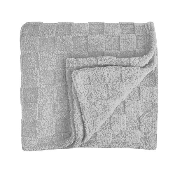 Checkered rPET Sherpa Blanket, 50" x 60"