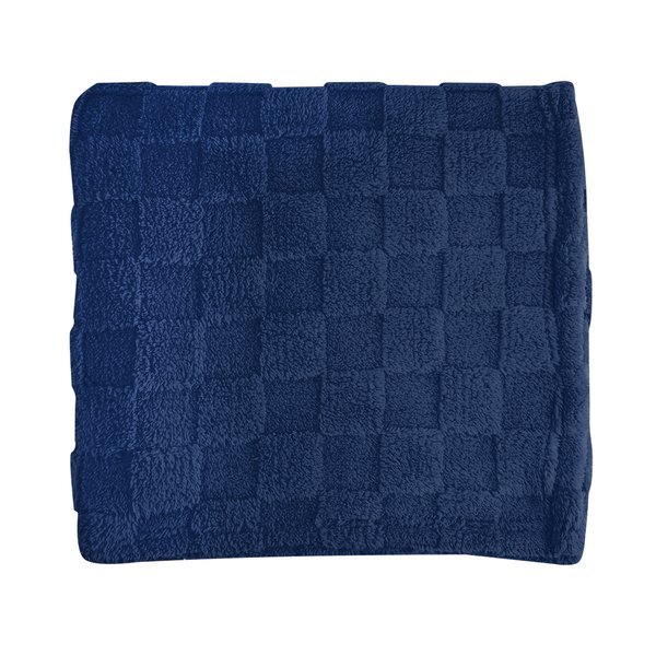 Checkered rPET Sherpa Blanket, 50" x 60"
