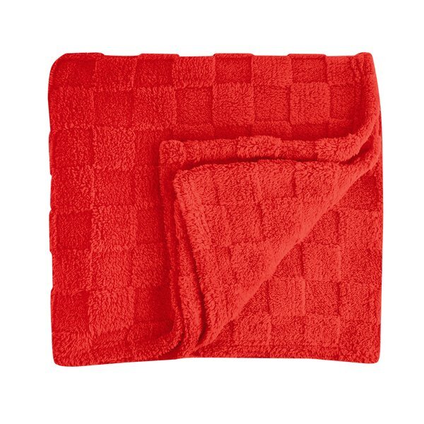 Checkered rPET Sherpa Blanket, 50" x 60"