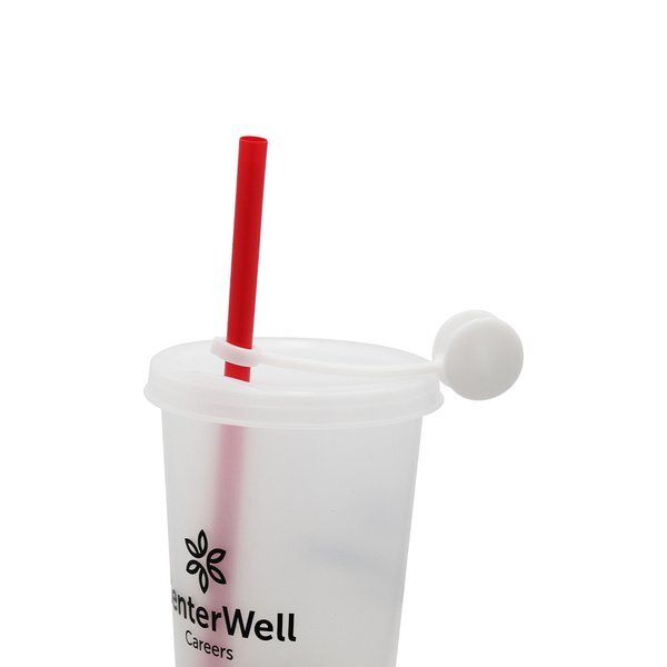 Tethered Design Straw Topper