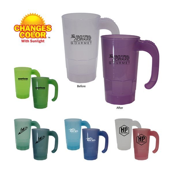 Sun Fun UV Color Changing Stackable Beer Stein, 20oz.