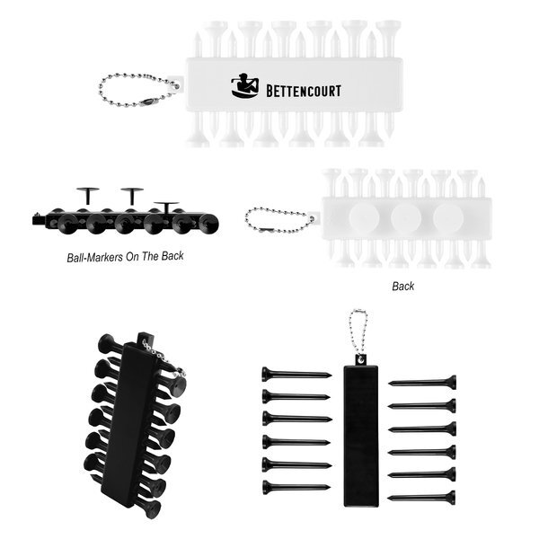 Recycled ABS Golf Tee Set Key Chain