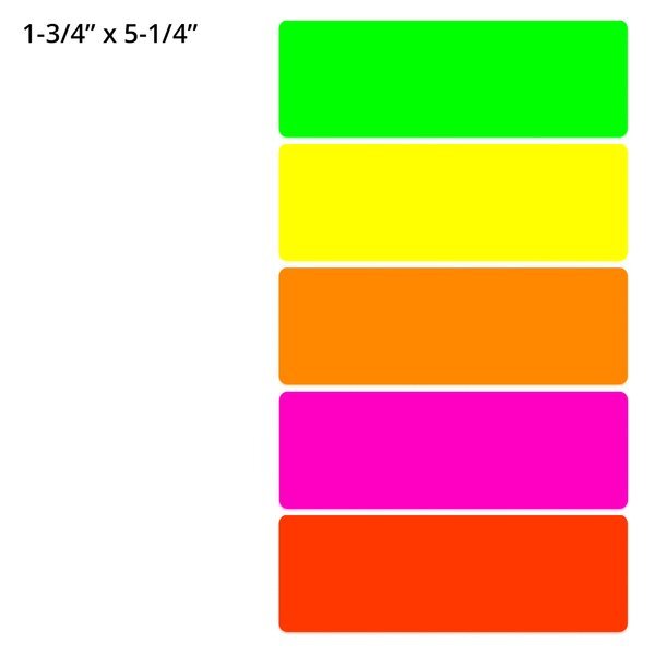 Rectangle Shape Custom Sticker - Neon, Large to 5-1/4"