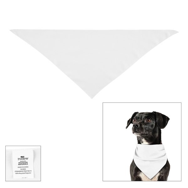 Small Triangle rPET Full Color Dye Sublimated Pet Bandana