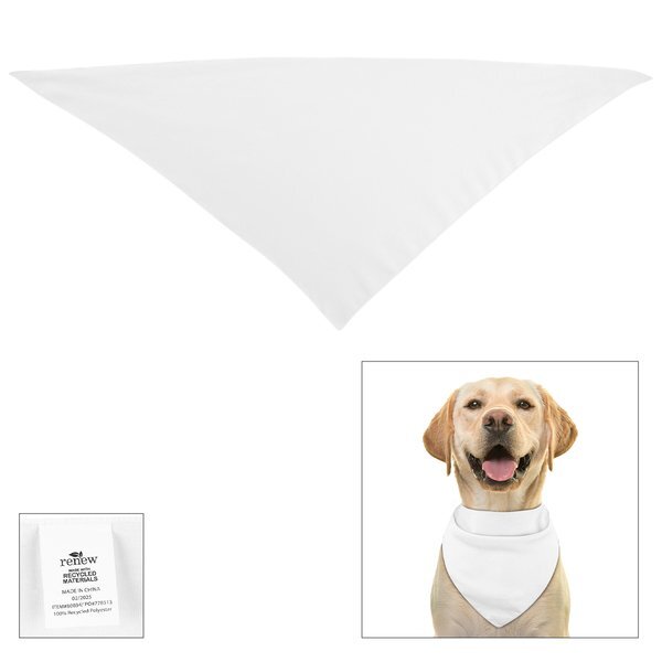 Large Triangle rPET Full Color Dye Sublimated Pet Bandana