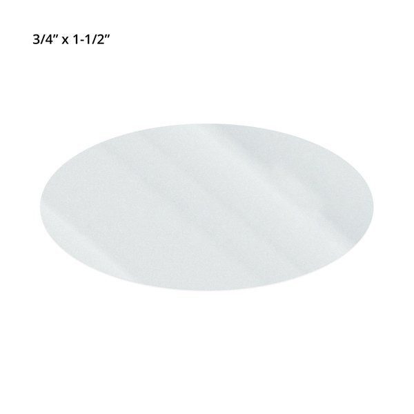 Oval Shape Custom Sticker - Clear, 1-1/2" to 2-1/4"