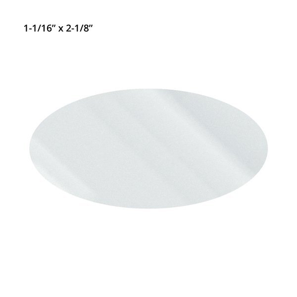 Oval Shape Custom Sticker - Clear, 1-1/2" to 2-1/4"