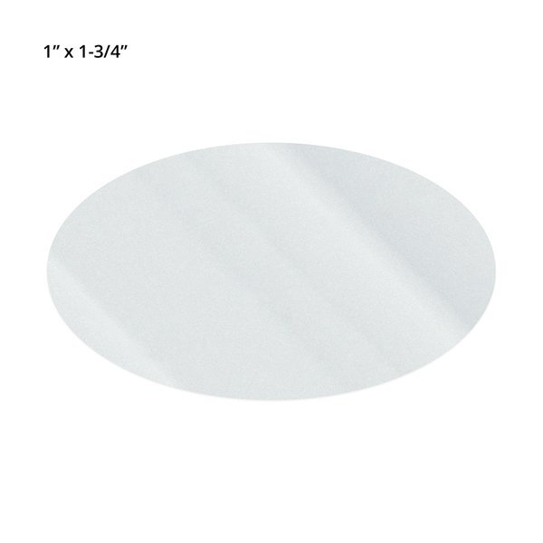 Oval Shape Custom Sticker - Clear, 1-1/2" to 2-1/4"