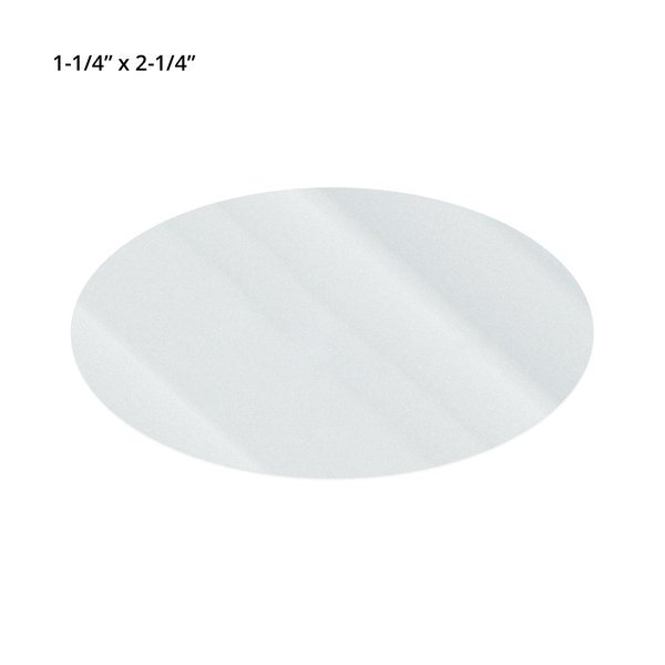 Oval Shape Custom Sticker - Clear, 1-1/2" to 2-1/4"