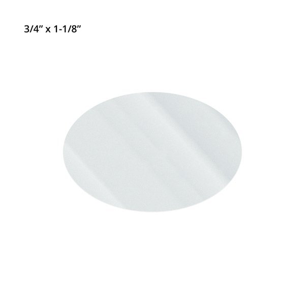 Oval Shape Custom Sticker - Clear, 5/8" to 1 1/8"