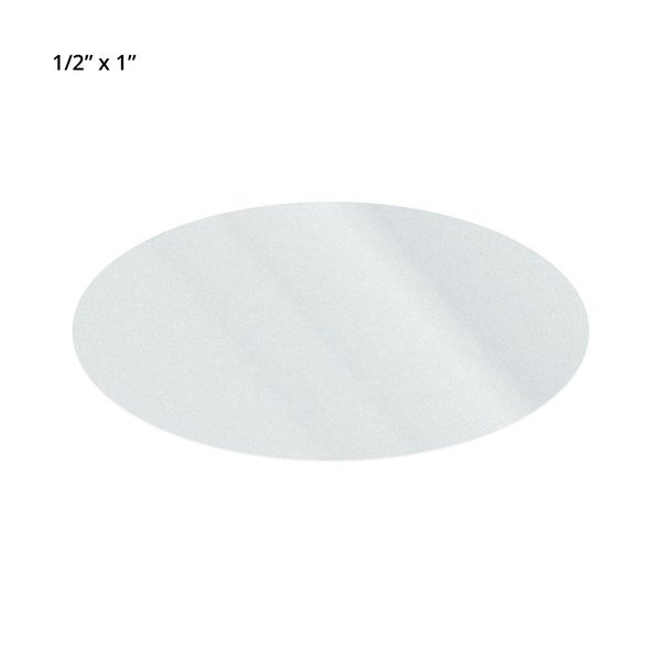 Oval Shape Custom Sticker - Clear, 5/8" to 1 1/8"