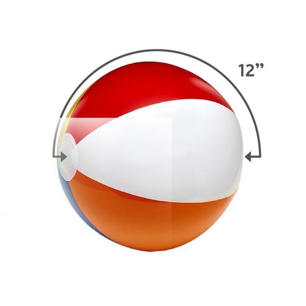 Translucent Bright Colors Beach Ball, 12"