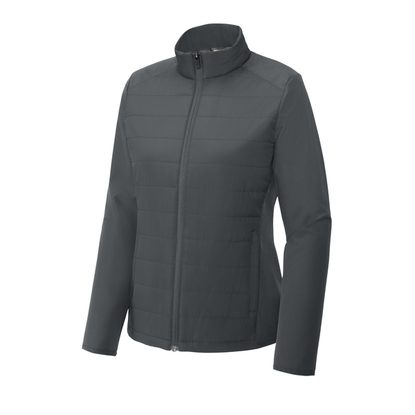 Sport-Tek® Teknical Poly/Spandex Hybrid Ladies' Jacket