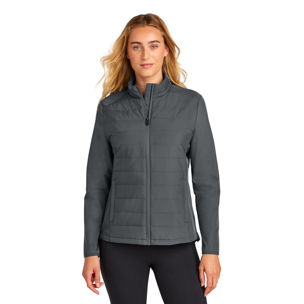 Sport-Tek® Teknical Poly/Spandex Hybrid Ladies' Jacket