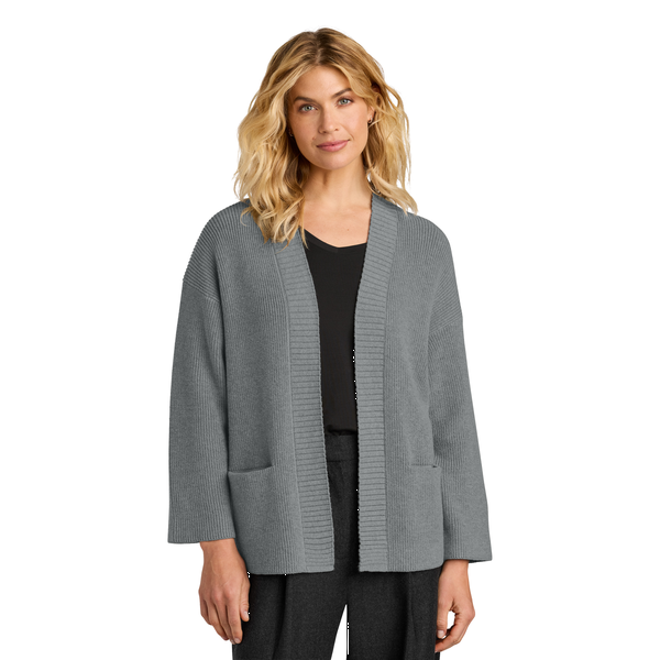 MERCER+METTLE™ Cotton/Nylon Ladies' Open Cardigan