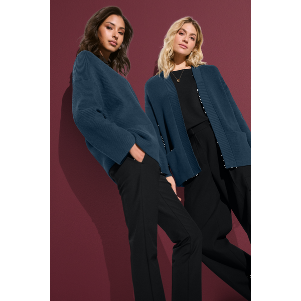 MERCER+METTLE™ Cotton/Nylon Ladies' Open Cardigan