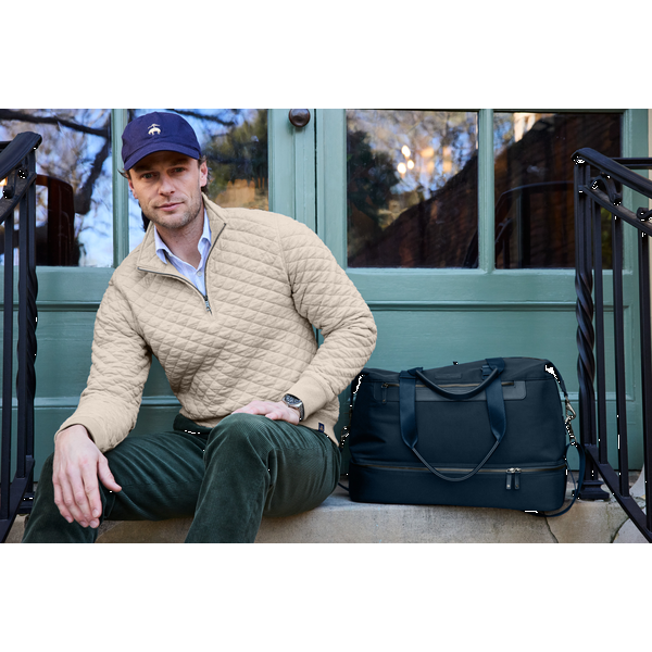 Brooks Brothers® Diamond Quilt Tri-Blend Men's 1/4 Zip