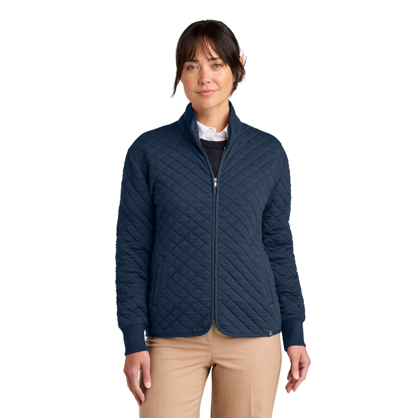 Brooks Brothers® Diamond Quilt Tri-Blend Ladies' Full Zip