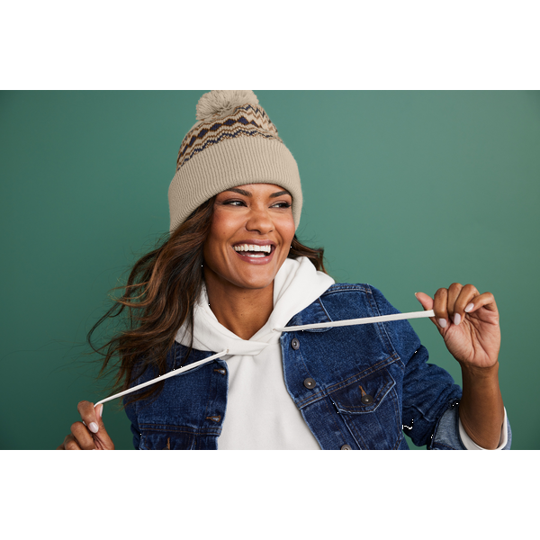 Port Authority® Alpine Acrylic Pom Beanie