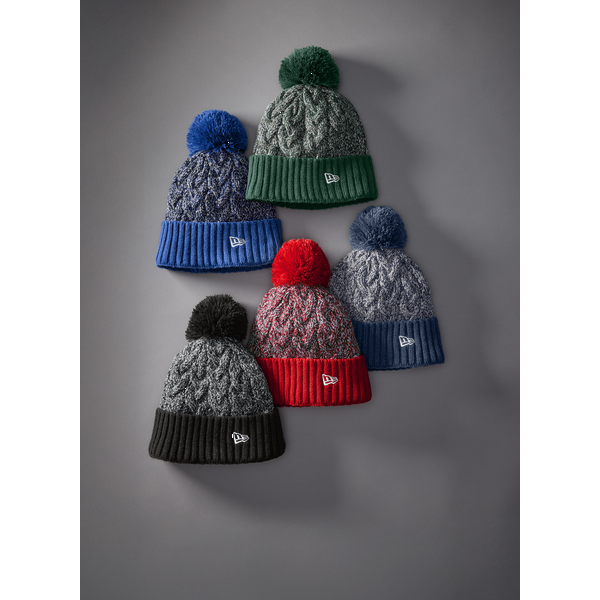New Era® Marled Knit Pom Beanie