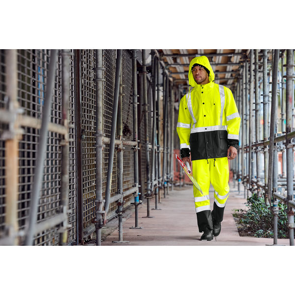 CornerStone® ANSI 107 Class 3 Poly Oxford Men's Rain Jacket