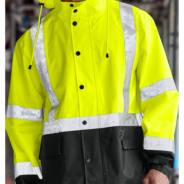 CornerStone® ANSI 107 Class 3 Poly Oxford Men's Rain Jacket