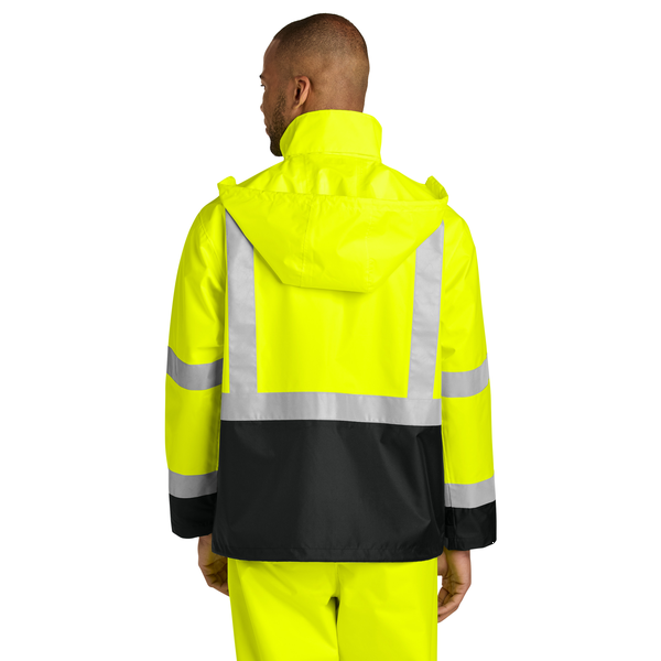 CornerStone® ANSI 107 Class 3 Poly Oxford Men's Rain Jacket