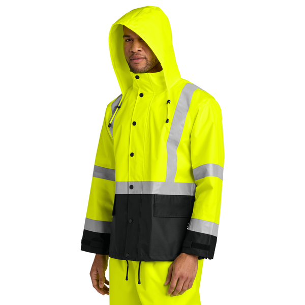 CornerStone® ANSI 107 Class 3 Poly Oxford Men's Rain Jacket