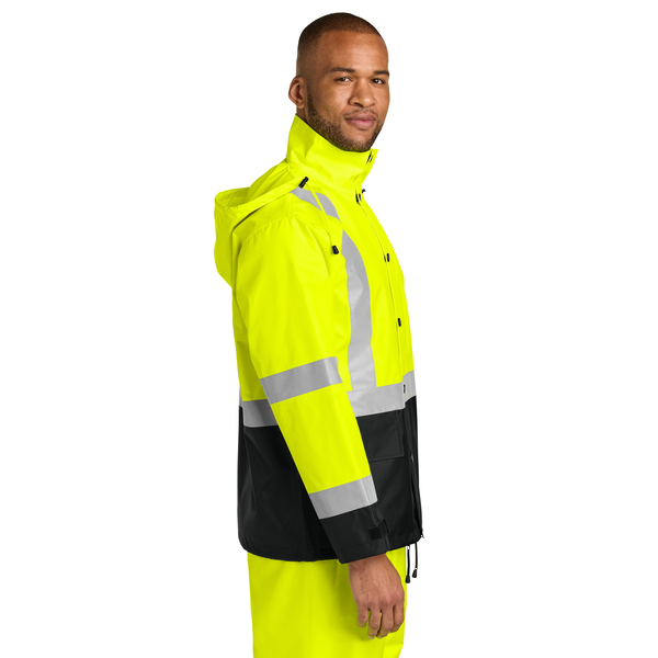 CornerStone® ANSI 107 Class 3 Poly Oxford Men's Rain Jacket