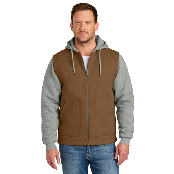 CornerStone® Duck Fleece Full-Zip Hooded Men's Jacket