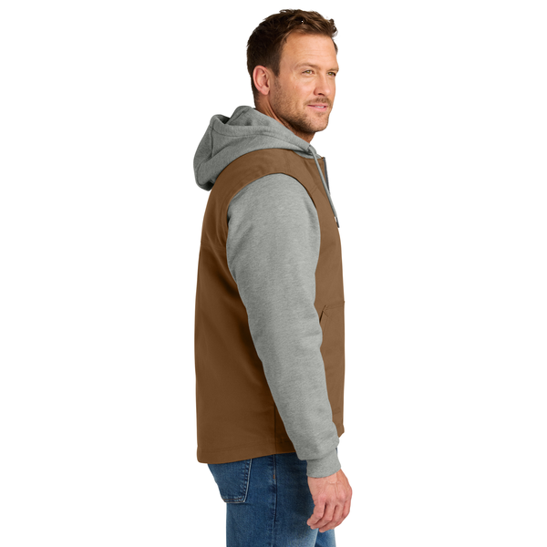 CornerStone® Duck Fleece Full-Zip Hooded Men's Jacket