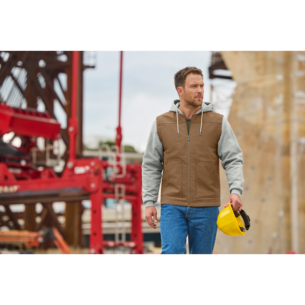 CornerStone® Duck Fleece Full-Zip Hooded Men's Jacket