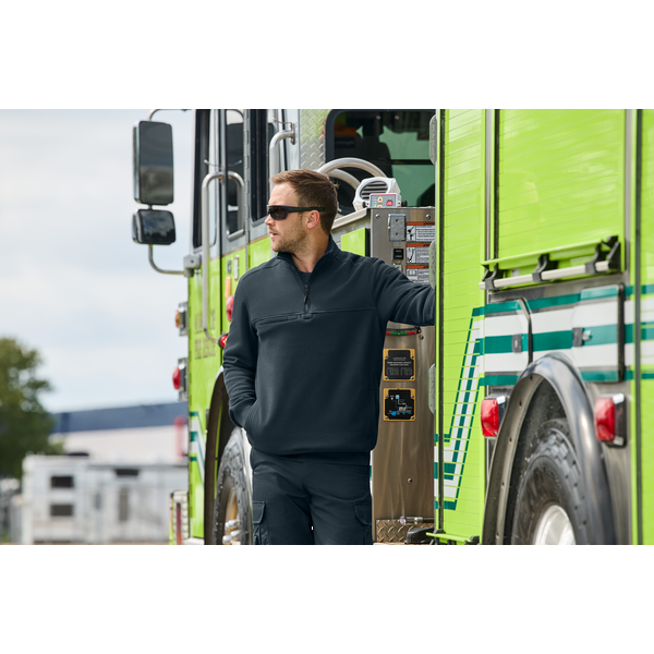 CornerStone® 12oz. Cotton/Poly Tough Fleece Men's Zip Job Shirt