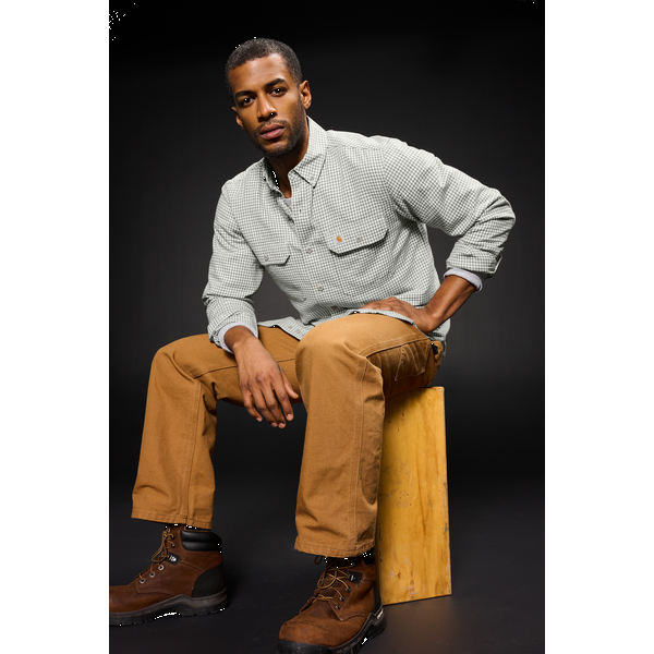 Carhartt® Rugged Flex® Plaid Cotton/Elastane Long Sleeve Men's Shirt