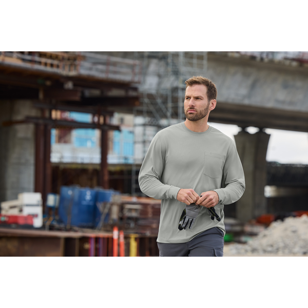 CornerStone® Workwear Pro Polyester Long Sleeve Unisex Pocket Tee