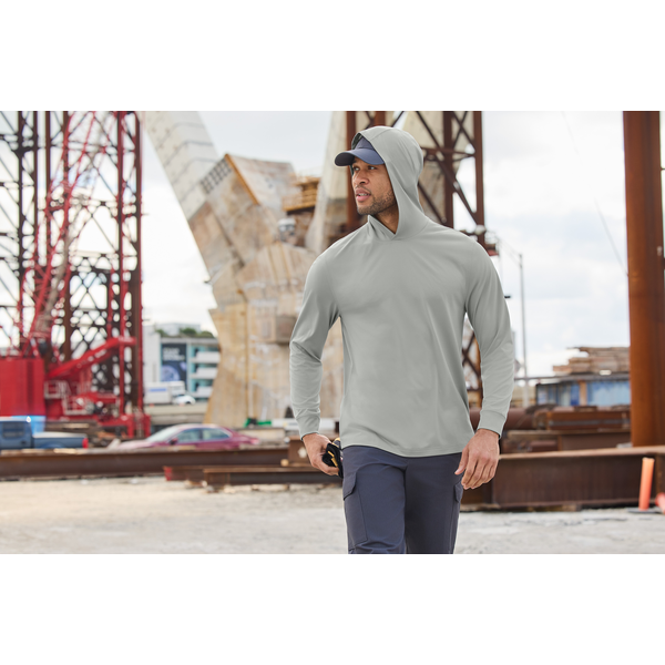 CornerStone® Workwear Pro Polyester Long Sleeve Unisex Hooded Tee