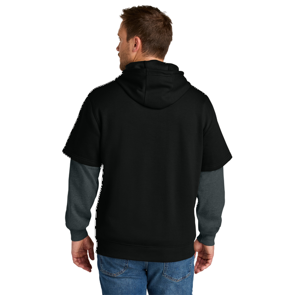 CornerStone® Tough Cotton/Poly Fleece Layered Men's Hoodie