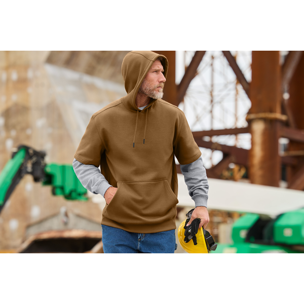 CornerStone® Tough Cotton/Poly Fleece Layered Men's Hoodie