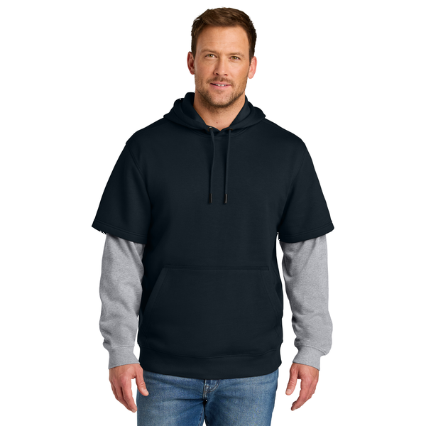 CornerStone® Tough Cotton/Poly Fleece Layered Men's Hoodie
