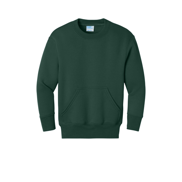 Port & Company® Core Fleece Crewneck Pocket Youth Sweatshirt