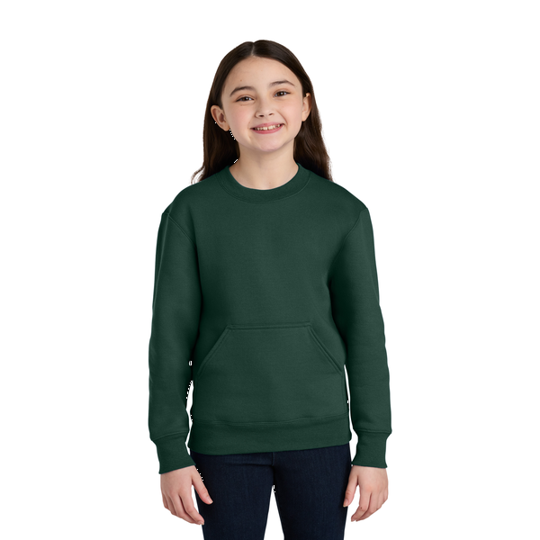 Port & Company® Core Fleece Crewneck Pocket Youth Sweatshirt