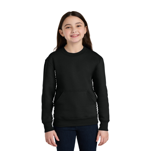 Port & Company® Core Fleece Crewneck Pocket Youth Sweatshirt