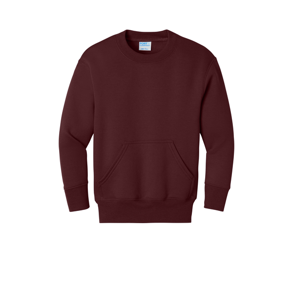 Port & Company® Core Fleece Crewneck Pocket Youth Sweatshirt
