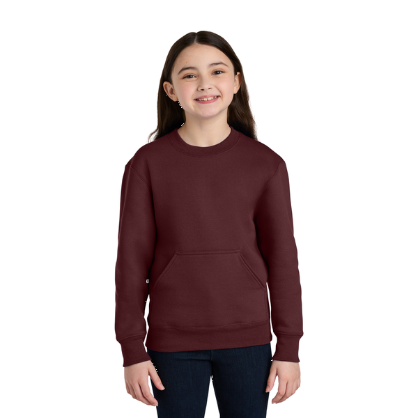 Port & Company® Core Fleece Crewneck Pocket Youth Sweatshirt
