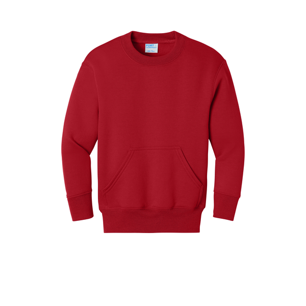 Port & Company® Core Fleece Crewneck Pocket Youth Sweatshirt