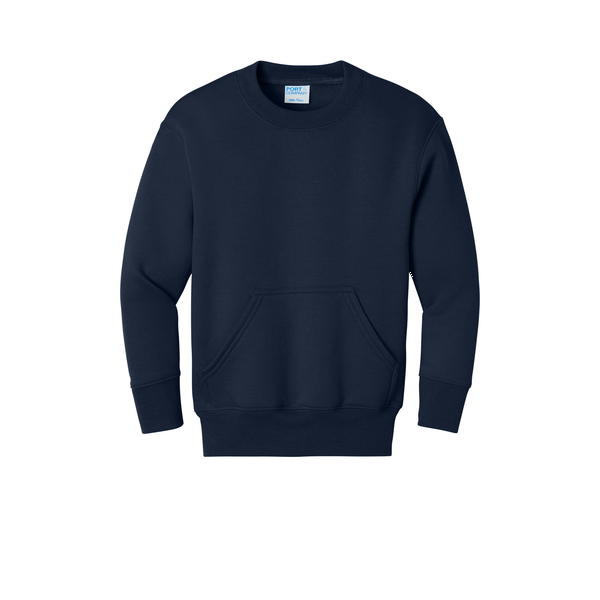 Port & Company® Core Fleece Crewneck Pocket Youth Sweatshirt