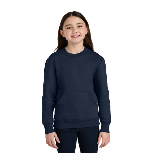 Port & Company® Core Fleece Crewneck Pocket Youth Sweatshirt