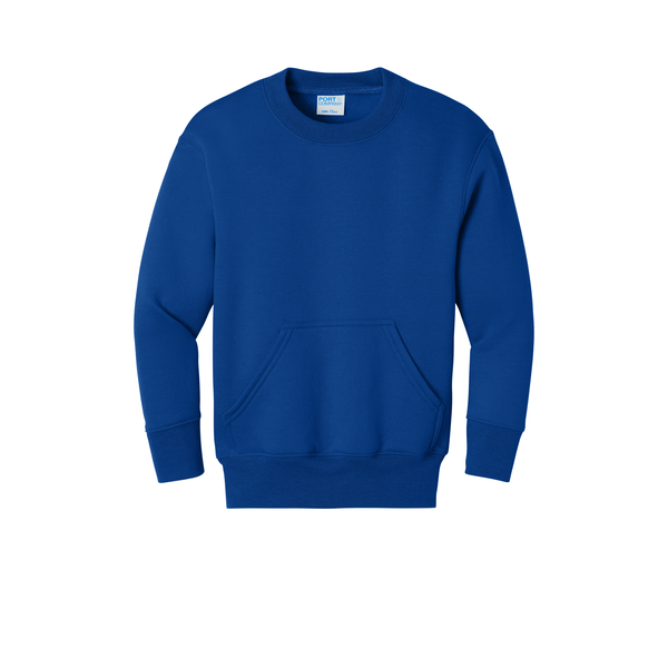 Port & Company® Core Fleece Crewneck Pocket Youth Sweatshirt