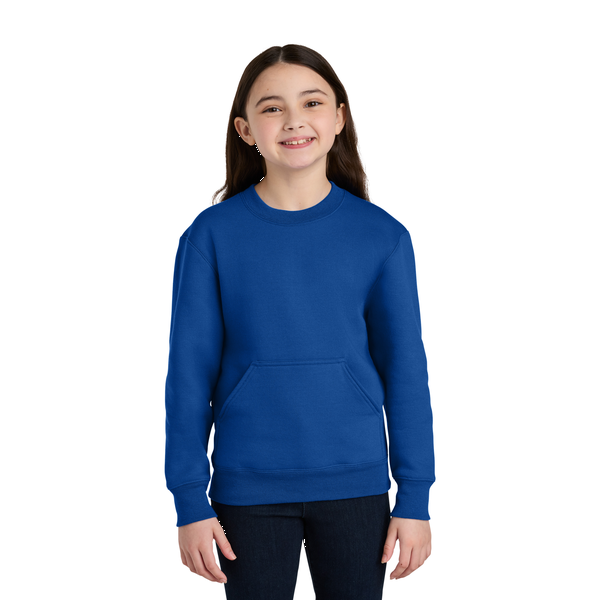 Port & Company® Core Fleece Crewneck Pocket Youth Sweatshirt